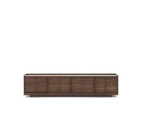 Onix TV stand with a walnut veneer in a dark finish, 200 x 45 cm