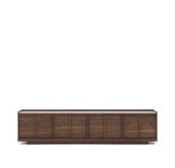 Mobile TV Onix di impiallacciatura in noce con finitura scura 200 x 45 cm