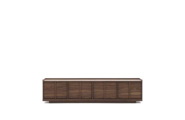 Mobile TV Onix di impiallacciatura in noce con finitura scura 200 x 45 cm