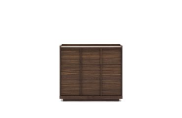 Onix chest of drawers with 3 drawers, walnut veneer, dark finish, 100x78cm FSC Mix Credit