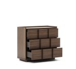 Commode Onix 3 tiroirs en placage de noyer finition foncée 100 x 78 cm FSC Mix Credit