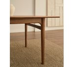 Table extensible Elan en placage et bois de noyer 200 (260 ) x 100 cm