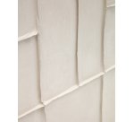 Tableau Klis en lin avec formes géométriques blanc 120 x 200 cm