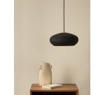 Plafonnier Inda en métal finition noire Ø 30 cm