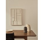 Tableau Klis en lin aux formes géométriques blanc 60 x 90 cm