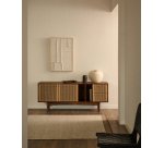 Tableau Klis en lin aux formes géométriques blanc 60 x 90 cm