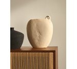 Vase Neti en papier mâché blanc 37 cm