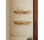 Étagère Salaya en contreplaqué de frêne avec finition naturelle 60 x 12 cm