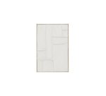 Tableau Klis en lin aux formes géométriques blanc 60 x 90 cm