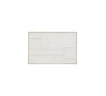 Tableau Klis en lin aux formes géométriques blanc 60 x 90 cm