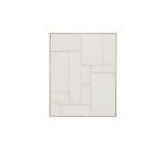 Tableau Klis en lin avec formes géométriques blanc 80 x 100 cm