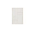 Tableau Klis en lin aux formes géométriques blanc 60 x 90 cm
