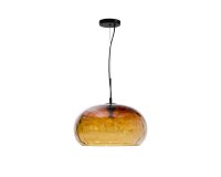 Plafonnier Balma en verre marron Ø 40 cm