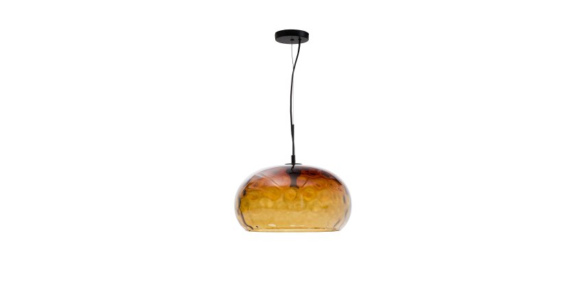 Balma brown glass ceiling lamp, Ø 40 cm