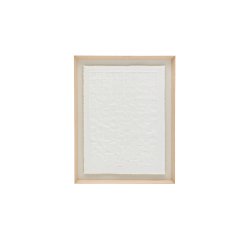 Annia white, papier mâché picture, 90 x 70 cm