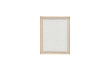 Tableau Annia en papier mâché blanc 90 x 70 cm