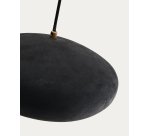 Plafonnier Inda en métal finition noire Ø 30 cm