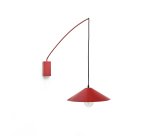 Applique Kally en métal peint rouge