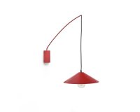 Applique Kally in metallo con finitura verniciata rosso