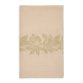 Nappe Oreti en coton et lin beige broderie cacao en lurex doré 150x250cm