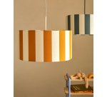 DE_Abat-jour pour plafonnier Ciral à rayures jaune et blanc  Ø 40 cm