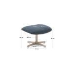 Repose-pieds Jaspe bleu et métal gris