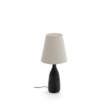 Lampe de table Luvia en bois peint noir