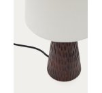 Lampe de table Amire en bois finition foncée