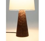 Lampe de table Amire en bois finition foncée