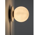 Applique Malachi en verre et pierre de travertin.