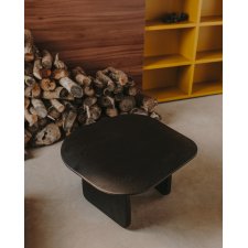 Table auxiliaire Pirita en bois de chêne finition noire 70,6 x 70 cm FSC 100 %