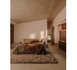 Couvre-lit Serla en tissu chenille 100 % coton vert à losanges pour lit de 150/160 cm