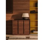 Commode Onix 3 tiroirs en placage de noyer finition foncée 100 x 78 cm FSC Mix Credit