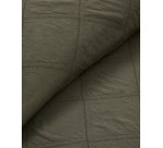 Couvre-lit Serla en tissu chenille 100 % coton vert à losanges pour lit de 150/160 cm