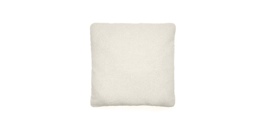 Coussin Martina en bouclette écru 52 x 52 cm