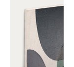 Toile abstraite Nemsa bleue et verte 100 x 80 cm