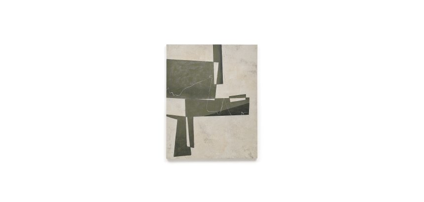 Toile abstraite Fida verte 118 x 94 cm