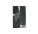 Toile abstraite Nemsa bleue et verte 90 x 60 cm