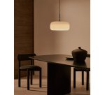 Plafonnier Reig en verre gris clair Ø 38 cm