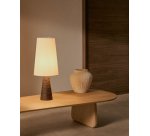 Lampe de table Amire en bois finition foncée