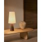 Lampe de table Amire en bois finition foncée