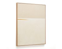 Abstract schilderij op linnen Salin met horizontale streep 80 x 100 cm