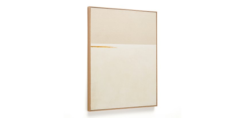 Salin abstract painting with a horizontal linen stripe 80 x 100 cm