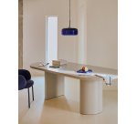 Plafonnier Reig en verre bleu Ø 38 cm