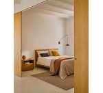 Table de nuit Helvine 1 tiroir en placage de chêne 60 x 52 cm FSC 100 %