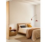 Couvre-lit Isor en tissu chenille 100 % coton écru à carreaux