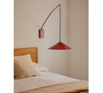 Applique Kally en métal peint rouge