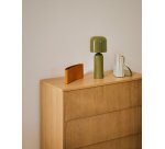 Lampe de table Monze en métal peint vert