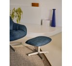 Repose-pieds Jaspe bleu et métal gris