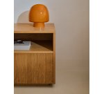 Table de nuit Helvine 1 tiroir en placage de chêne 60 x 52 cm FSC 100 %